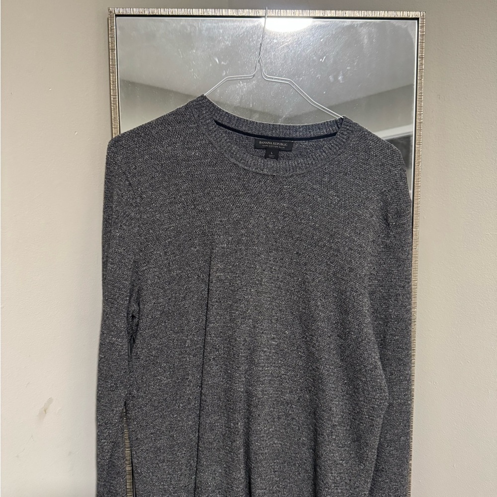 Banana Republic Charcoal Knit Crew Neck Sweater